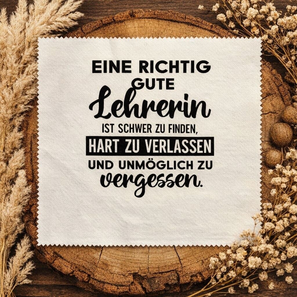 Brillenputztuch Richtig gute Lehrerin