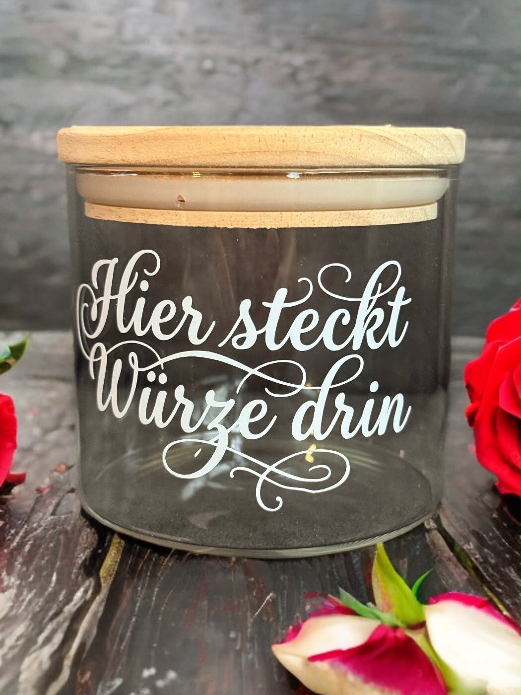 Aufbewahrungsglas Hier steckt Würze drin