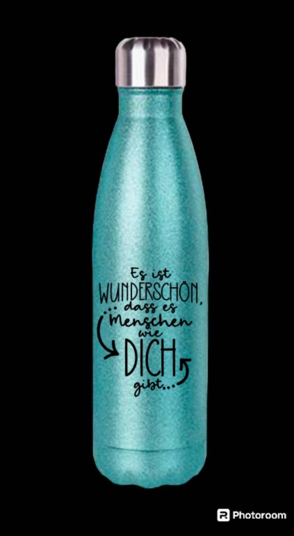 Glitzertrinkflasche Wunderschön