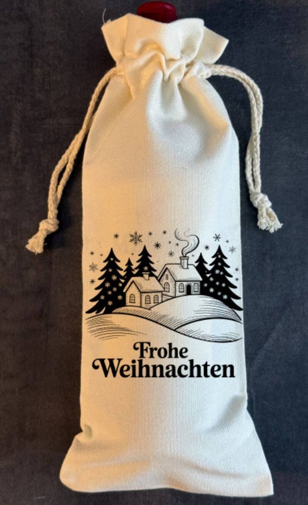 Flaschenbeutel Frohe Weihnachten