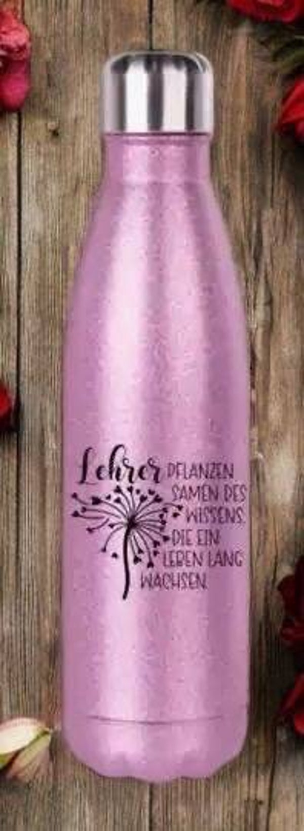 Glitzer-Trinkflasche Lehrer