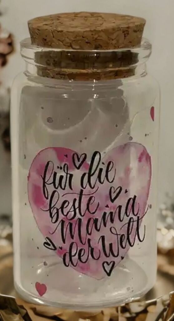 Mini Dekoglas Mama Rosa Herz