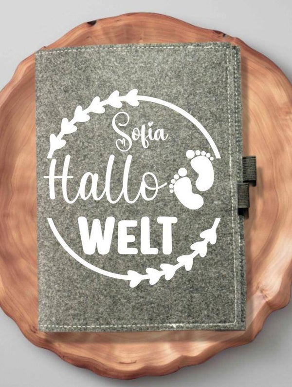 Gesundheitshefthülle Hallo Welt