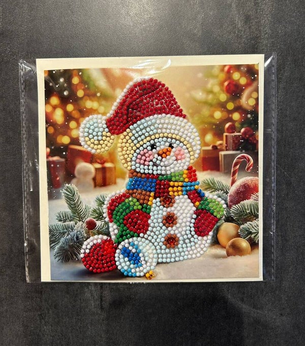 Weihnachtskarte Kinder Schneemann 1