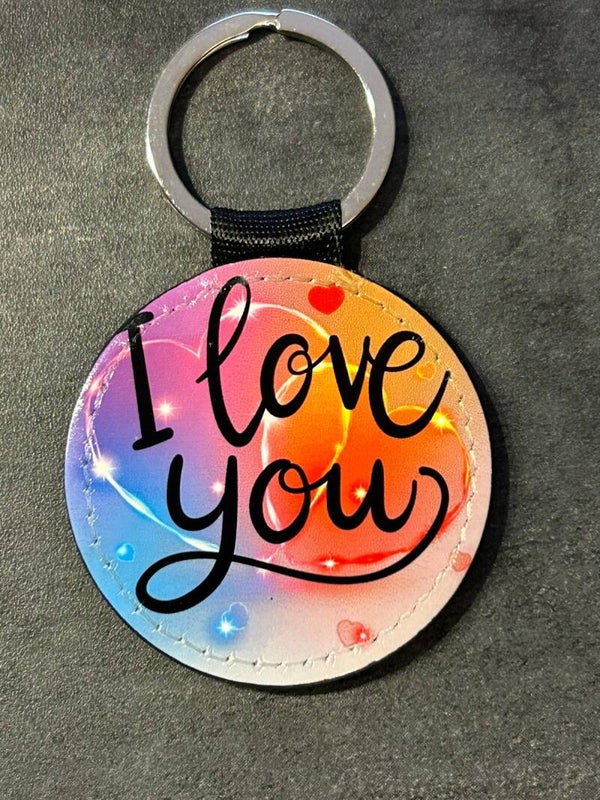 Schüsselanhänger Rund Love You