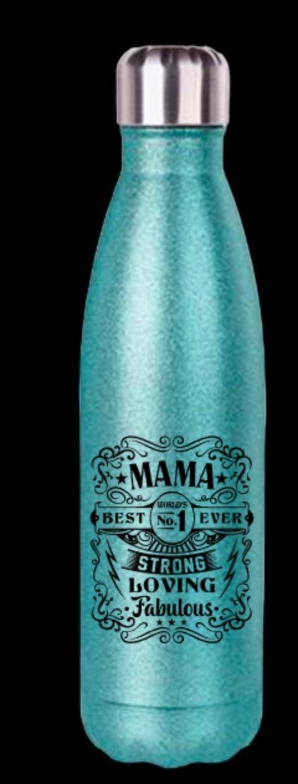 Glitzer-Trinkflasche Mama
