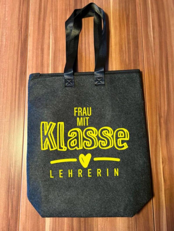 Filz Einkaufstasche Lehrerin Klasse