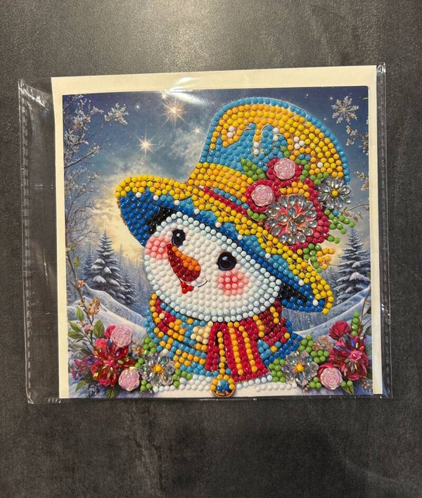 Weihnachtskarte Kinder Schneemann 2