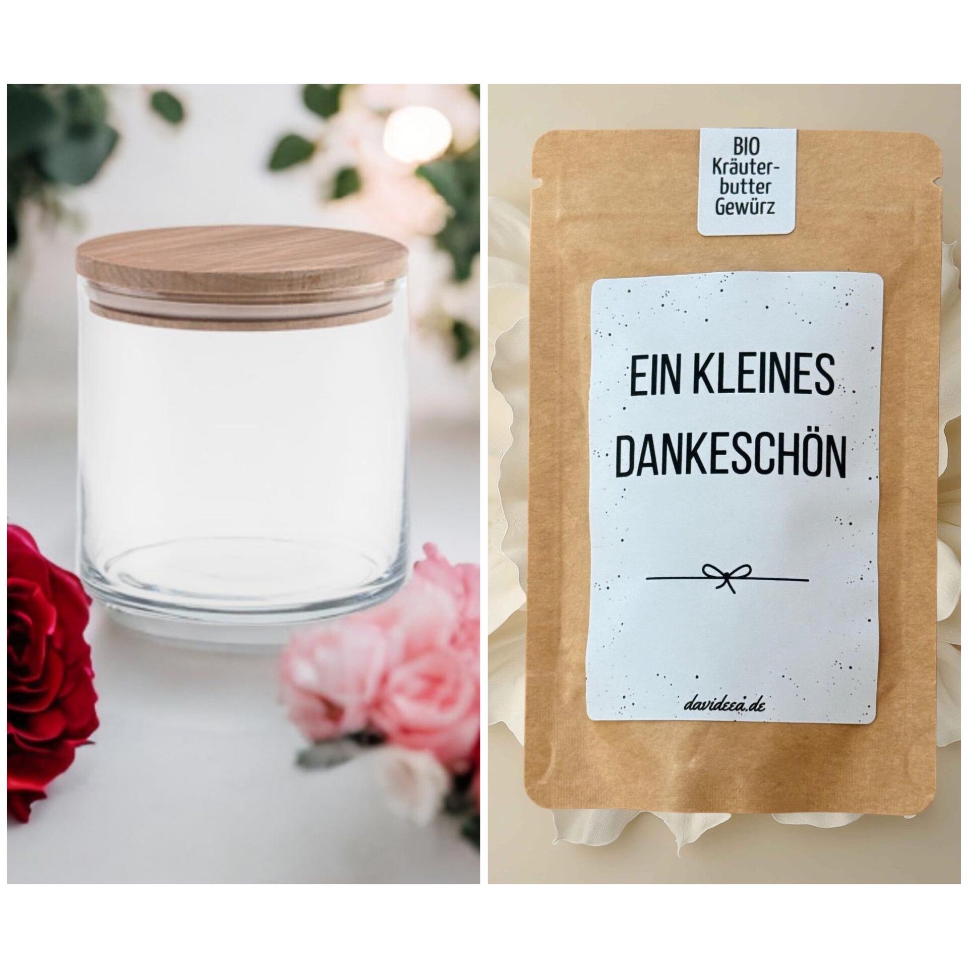 Aufbewahrungsglas inkl. Bio Kräuterbuttergewürz