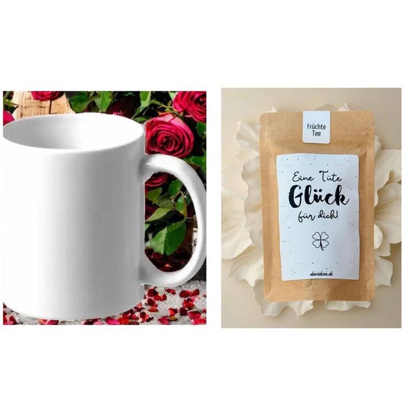 Keramiktasse inkl. Früchtetee