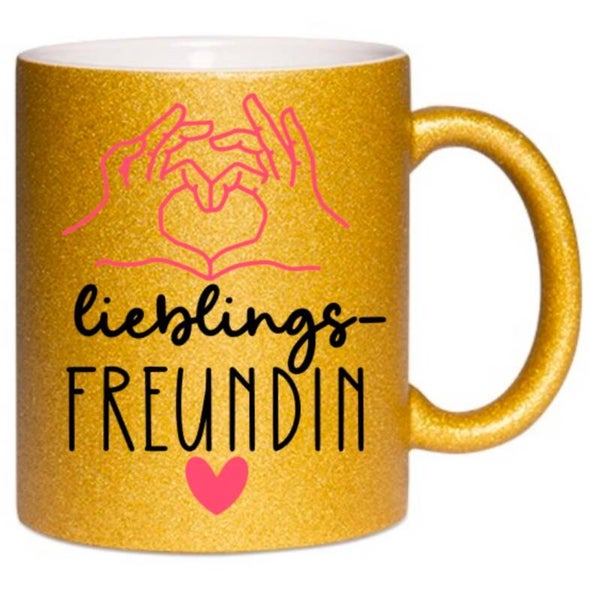 Glitzertasse Lieblingsfreundin