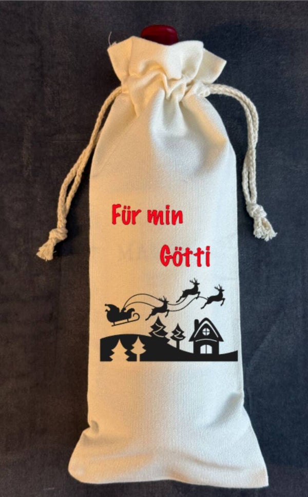 Flaschenbeutel Für min Götti