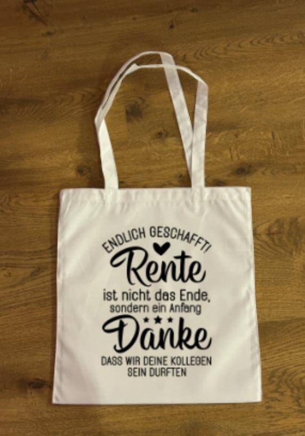 Einkaufstasche Rente Danke
