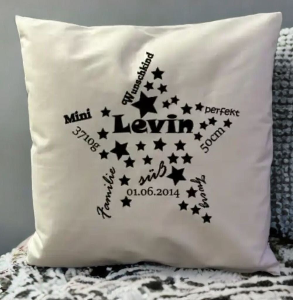 Fotokissen 40x40cm Geburt Variante 2