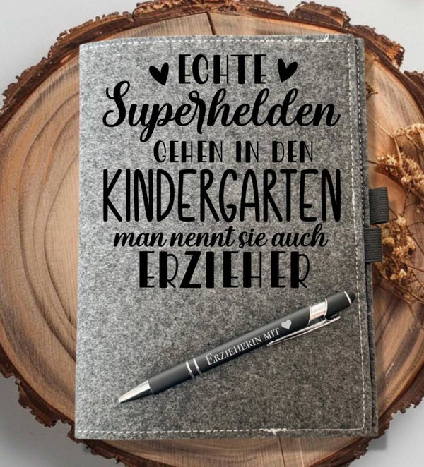Notizbuch inkl. Kugelschreiber Superhelden