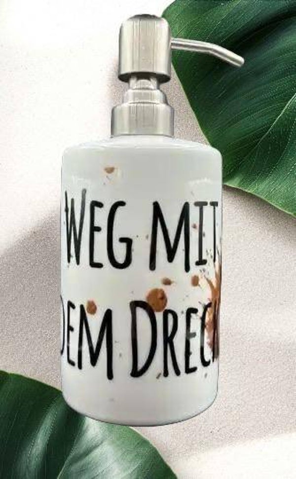 Seifenspender Weg mit dem Dreck