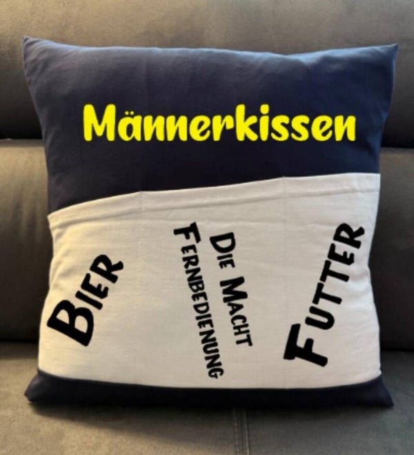 Snackkissen 40x40cm Männer