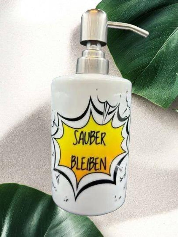Seifenspender Bleib Sauber mit Exlplosion