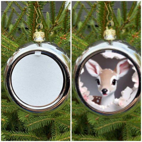 Weihnachtskugel Reh
