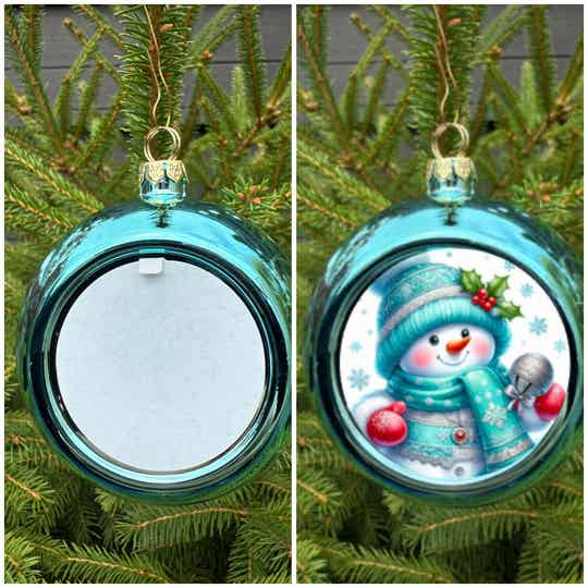 Weihnachtskugel Schneemann