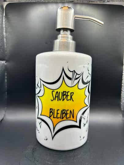 Seifenspender Bleib Sauber mit Exlplosion