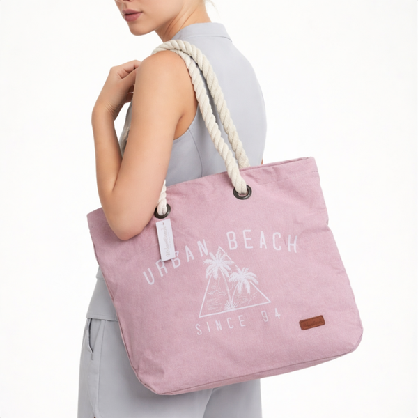 Urban Beach - beachtas - rope beach bag - Pink