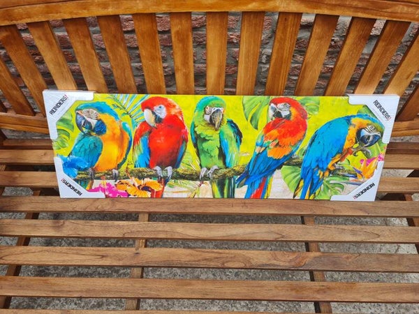 Reinders! Papegaaien - deco panel by Michael Tarin (b90xh30cm)