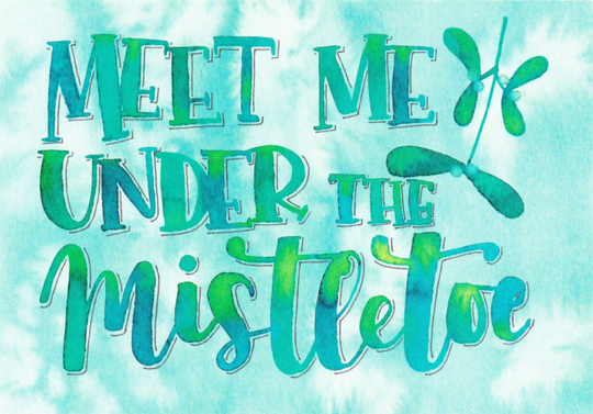 Meet me under the mistletoe - kerstkaart