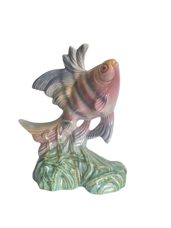 Vintage Henri Bequet sculptuur / vis / keramiek