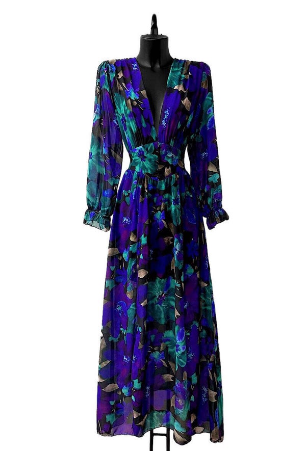 Long elegant dress blue