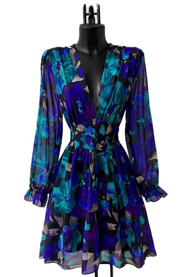 Elegant cocktail dress blue