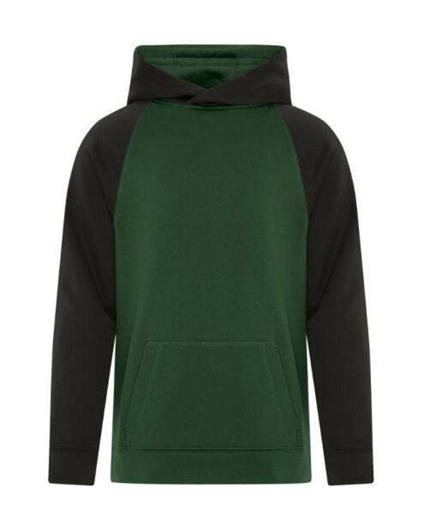 Youth Two Tone Performance Hooded Sweatshirt Y2037