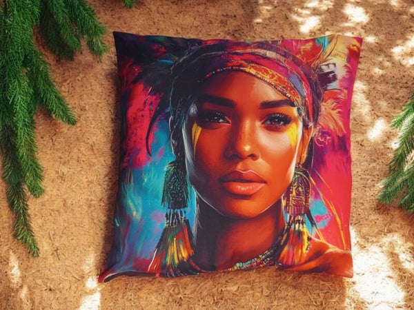 Coussin Femme Africaine