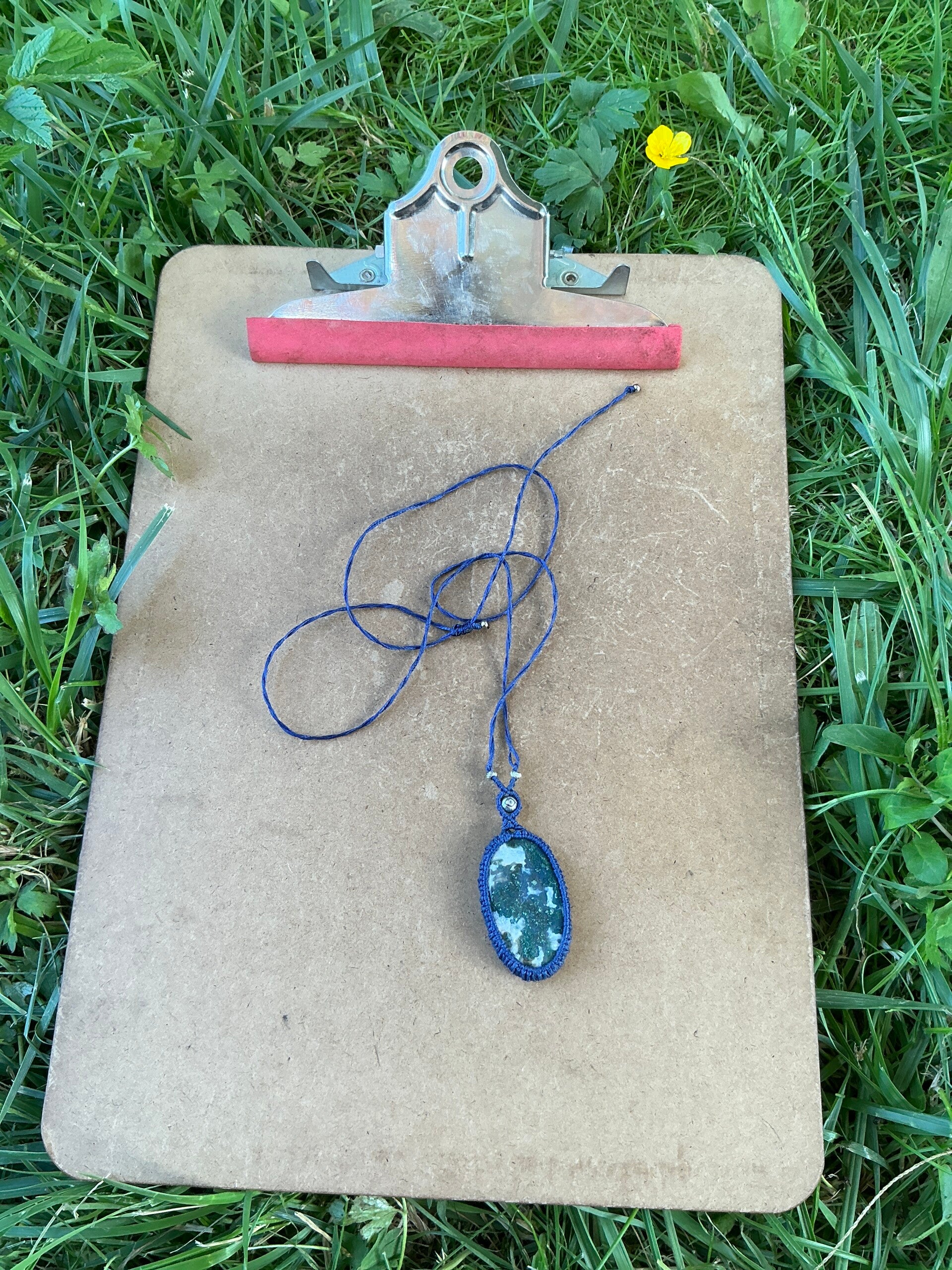 Collier mixte agate mousse n° 30