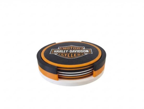 HARLEY-DAVIDSON - Zestaw 6 podkładek + organizer