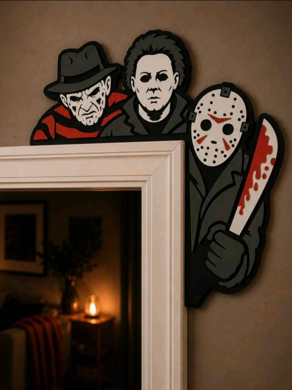 Dekoracja narożna drzwi lub futryny - Horror Trio