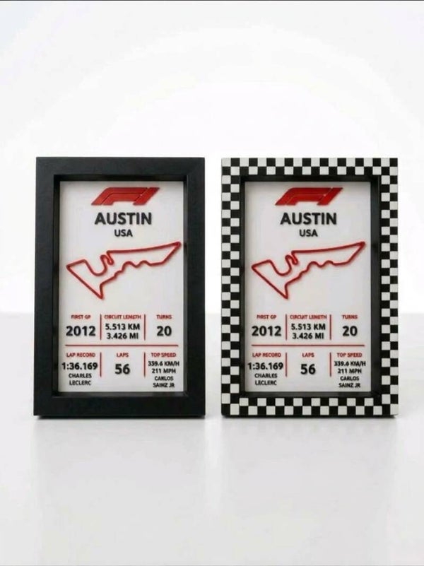 F1 - AUSTIN - Tabliczka znamionowa toru wyścigowego