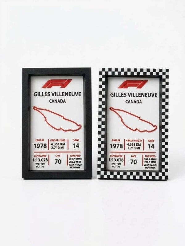 F1 - GILLES VILLENEUVE - Tabliczka znamionowa toru wyścigowego