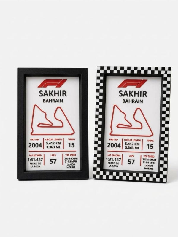 F1 - SAKHIR - Tabliczka znamionowa toru wyścigowego