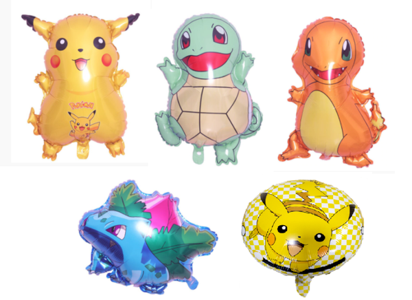 Folieballonnen Pokemon set 5 stuks