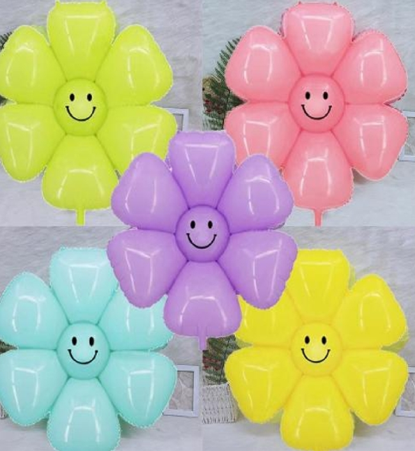 Folieballonnen Bloemen 5 stuks XXL 100x97