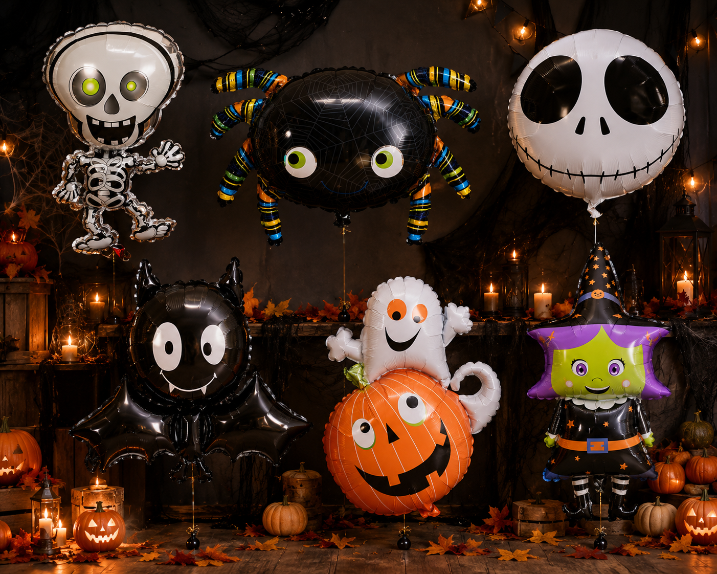 Folieballonnen set Halloween XXL 6 stuks