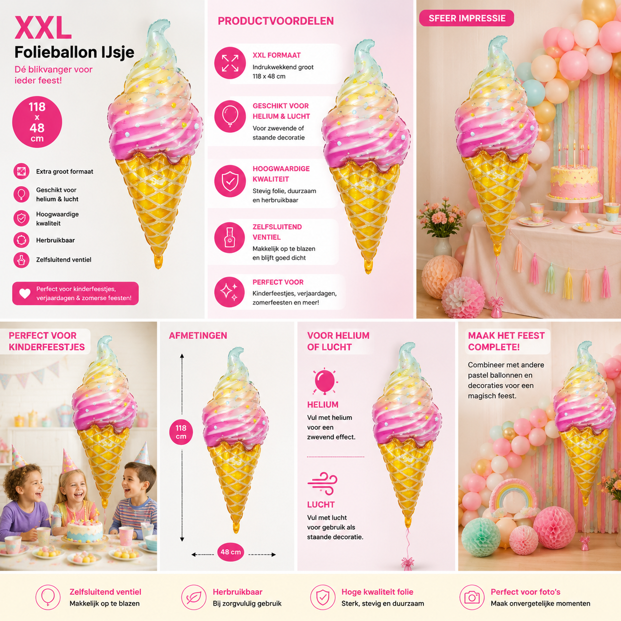 Folieballon IJsje XXL 118x48