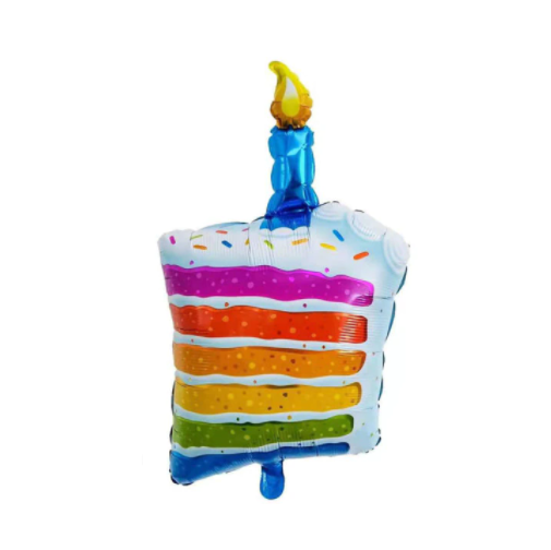Folieballon Taartpunt Happy Birthday XXL 116x66