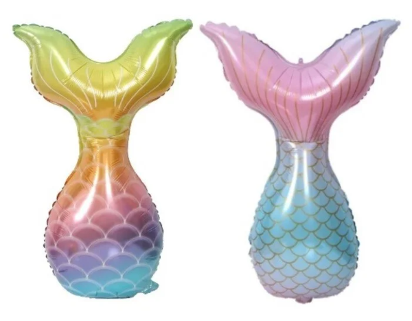 Folieballonnen set XXL Zeemeermin vinnen 2 stuks