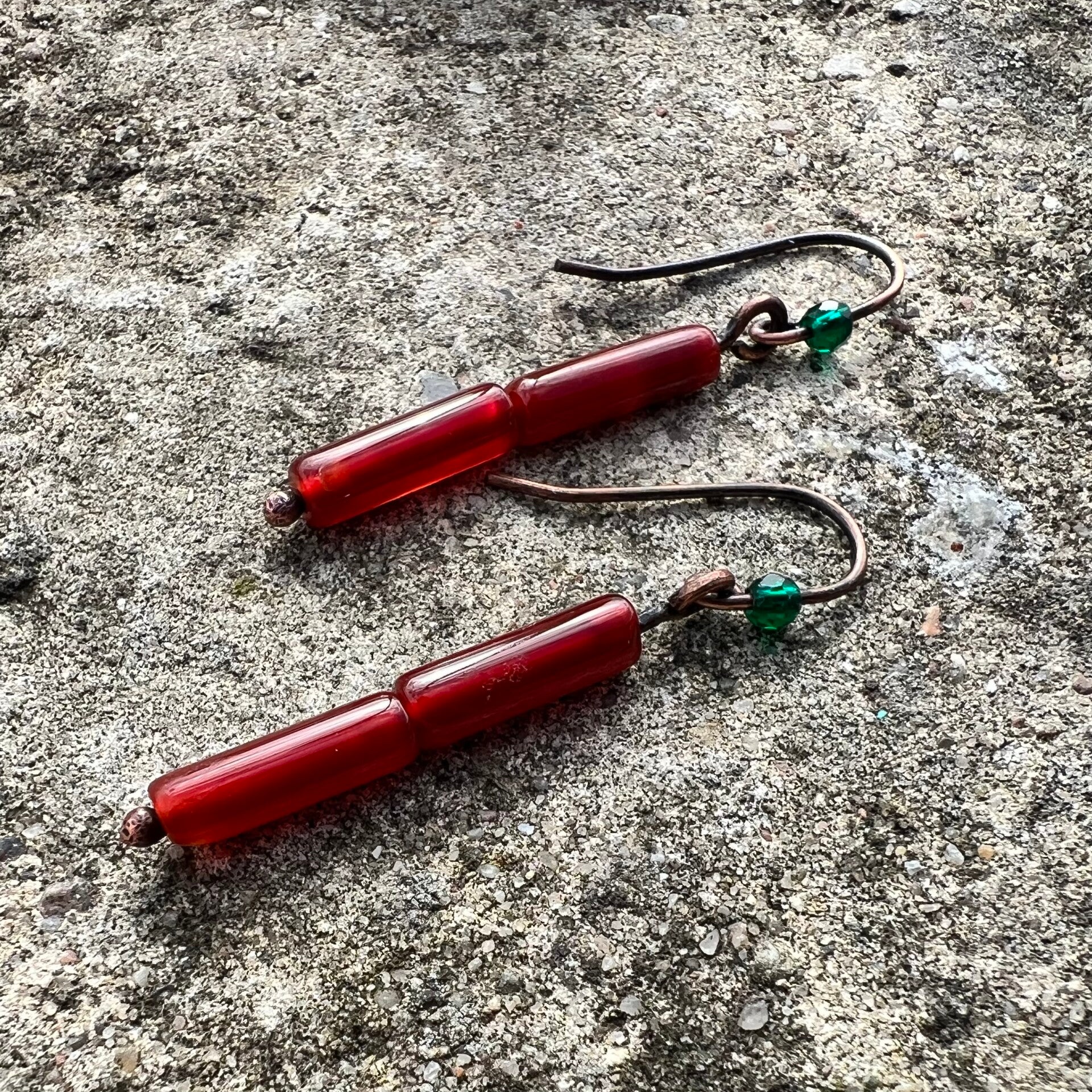 Rød Karneol i unika