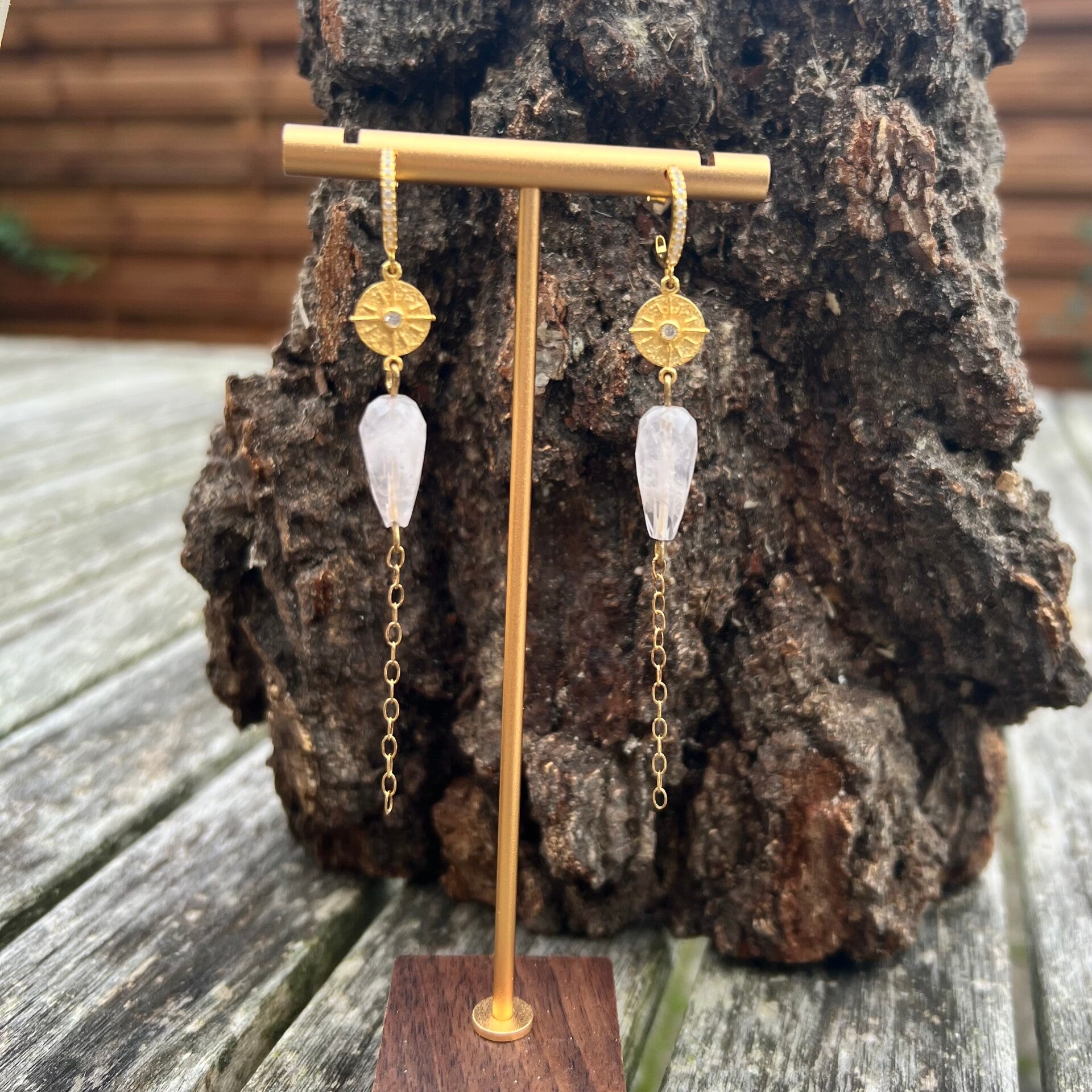 Golden Dew - Rosdis Unik Håndlavet øreringe