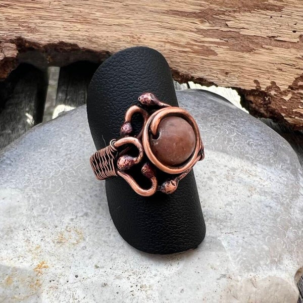 Earthweave - Saga Unik håndlavet ring Marmor