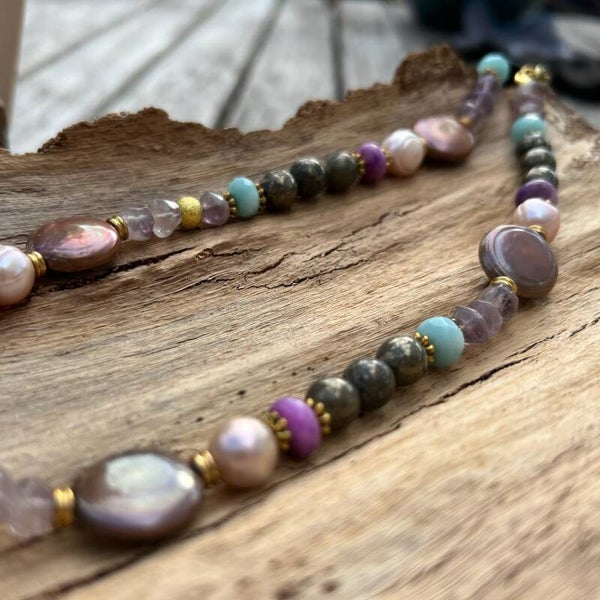 Unik halskæde med farver