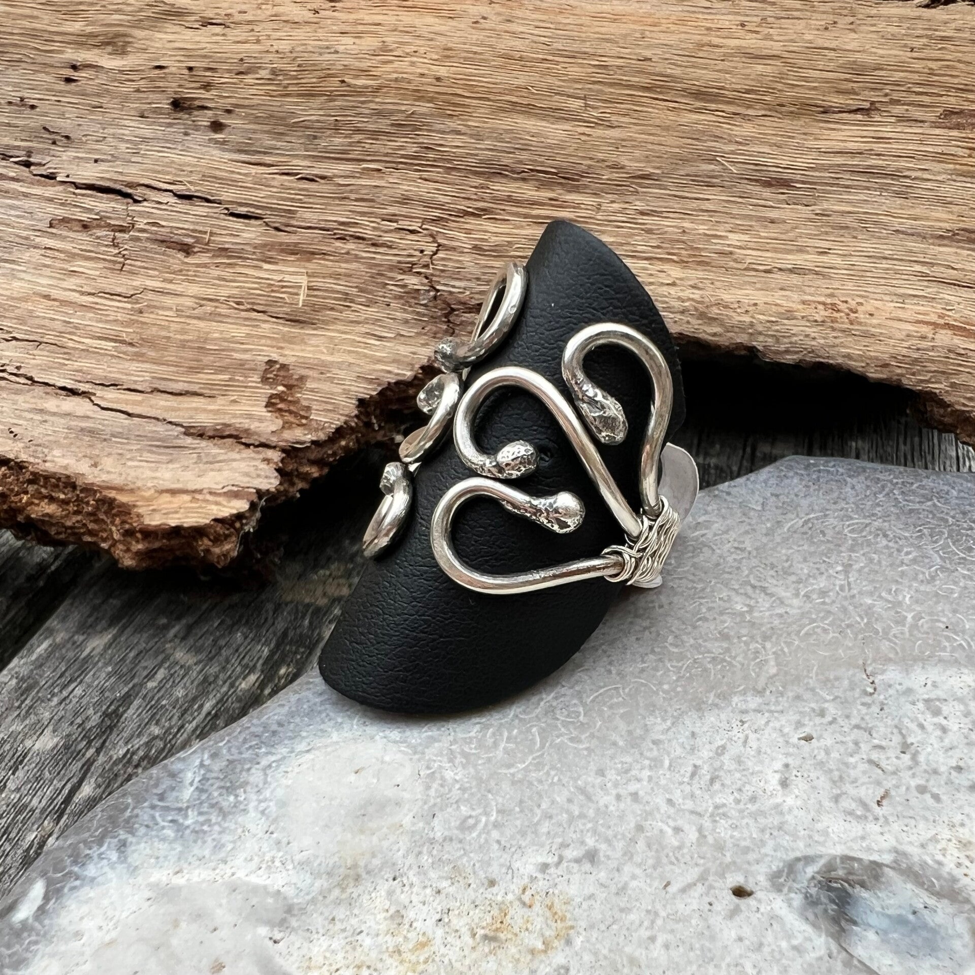 Earthweave - Svala Unik håndlavet hjerte ring sølv